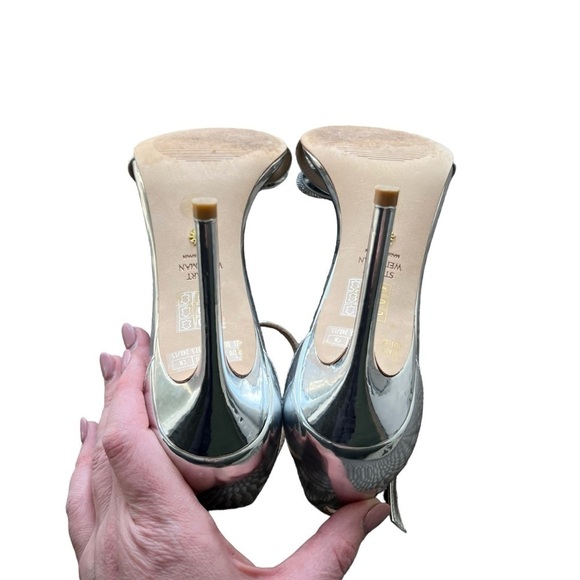 Stuart Weitzman - Nudist Bow 75 Heeled Strappy Sandal Sz 7 - Picture 7 of 12